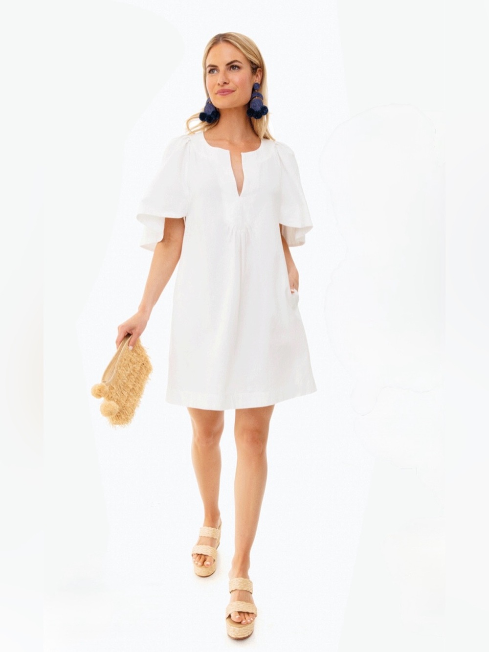 Tuckernuck Pomander Place Finley White Mini Dress XS NWT